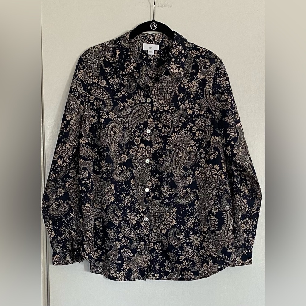 J Jill Paisley Button-Up Shirt